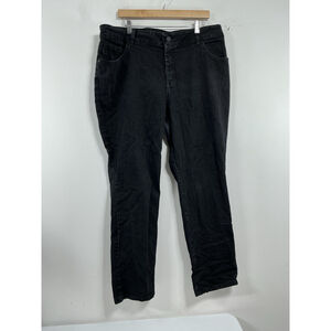Womans Lee Plus Straight Fit Black Jeans 18 W M Straight Leg 0187/B-5